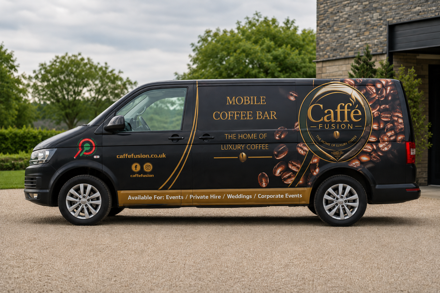 Caffè Fusion mobile coffee van hire for events